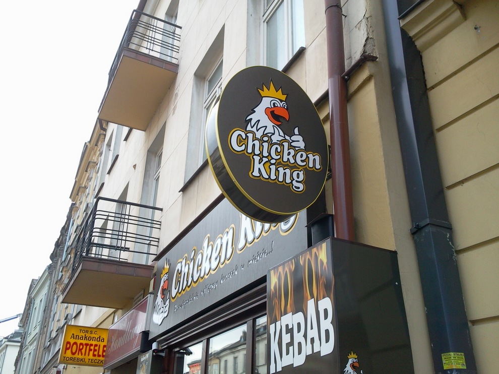 Chicken King kebab pub  - adverising lightboxes