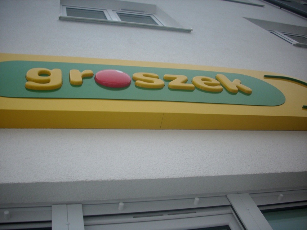 Grocery chain shop Groszek - adverising lightboxes