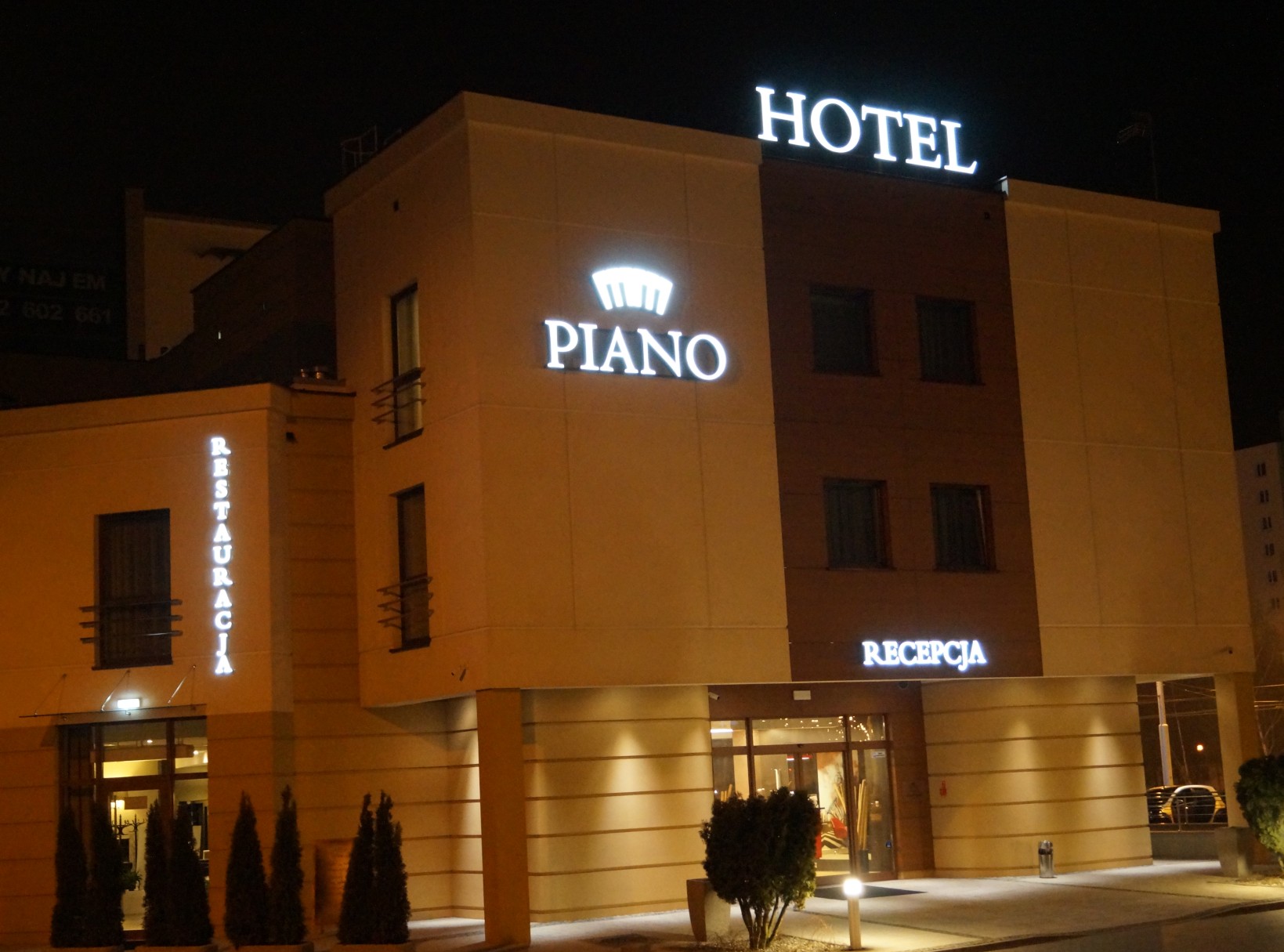 hotel PIANO - reklamy trójwymiarowe
